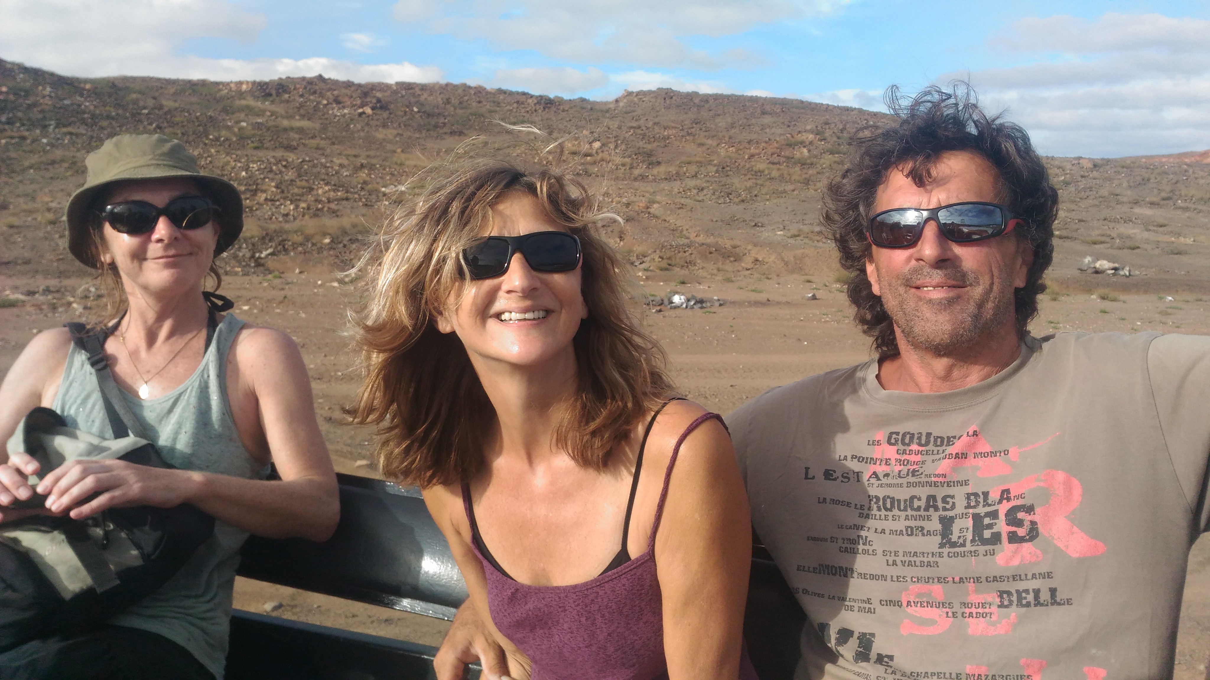 Claire, Zeyno & Dominique. Boavista, Cape Verde.