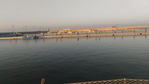 Port of Adra - pontoons corded off.