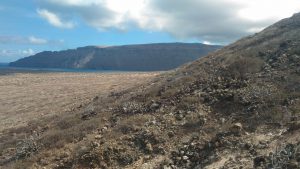 View of Northern cliff of Lanzarote, from Isla Graciosa.
